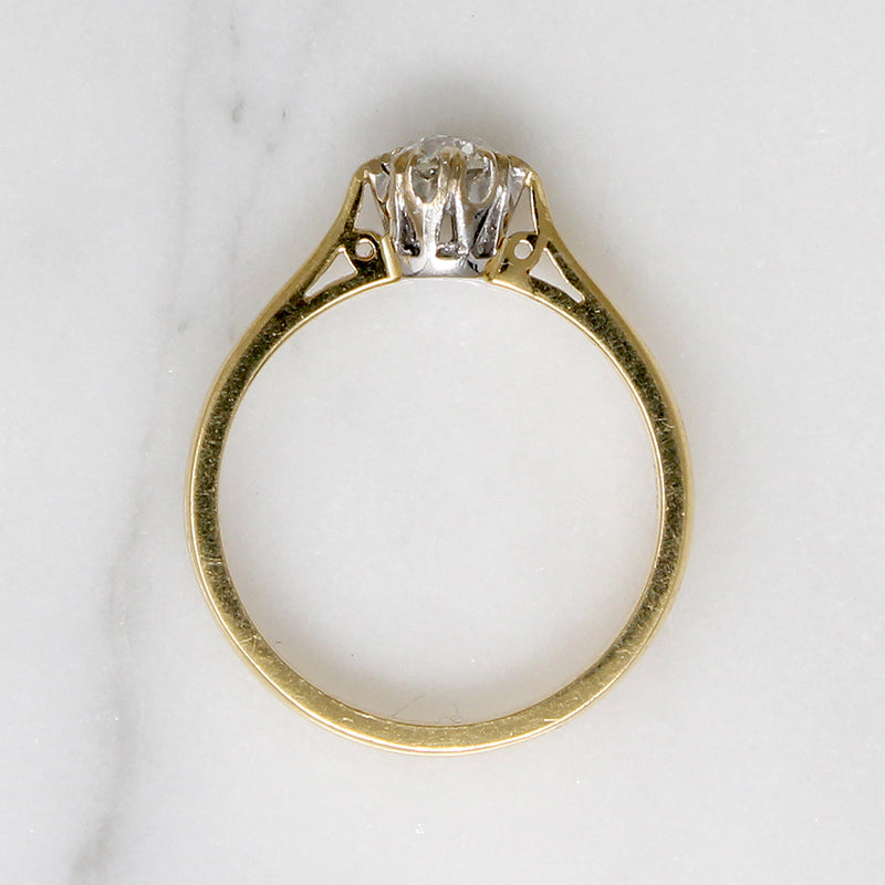 Simply Lovely English Old European Cut Diamond Solitaire