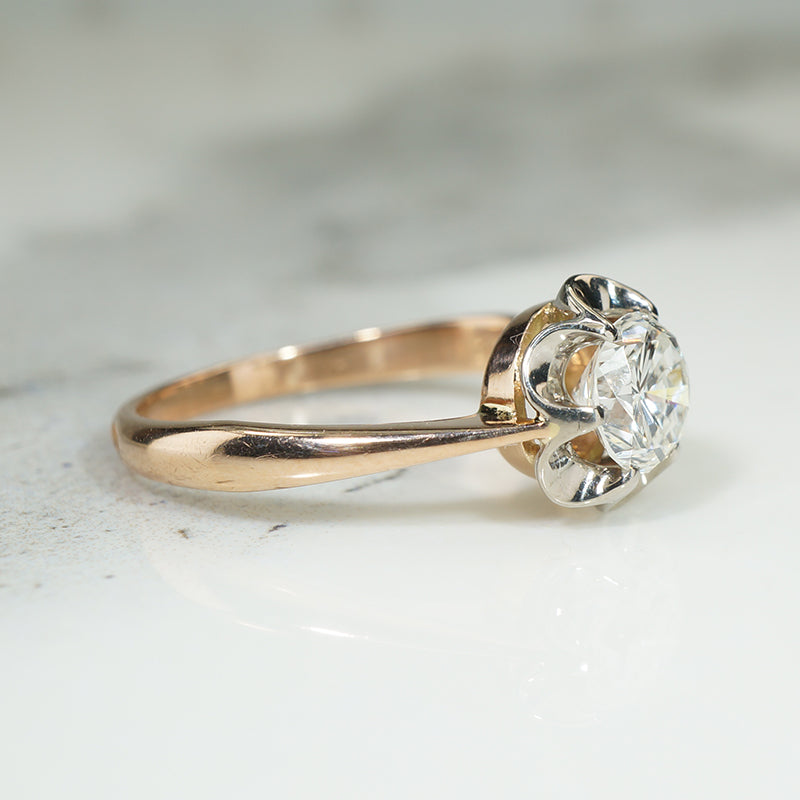 Uniquely Beautiful Solitaire Engagement Ring