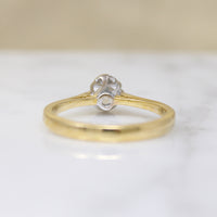 Antique Oval Old Mine Cut Diamond in Revival Ring