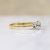 Antique Oval Old Mine Cut Diamond in Revival Ring