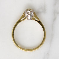 Antique Oval Old Mine Cut Diamond in Revival Ring