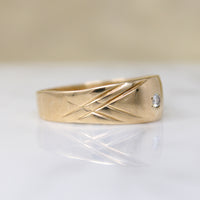 Tasteful Diamond-Set Size 11.5 Gold Band
