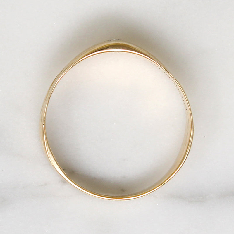 Tasteful Diamond-Set Size 11.5 Gold Band