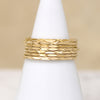 Very Slender Engraved 14k Gold Bands