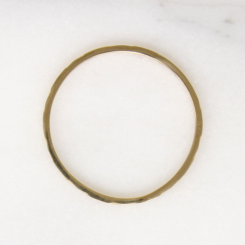 Very Slender Engraved 14k Gold Bands