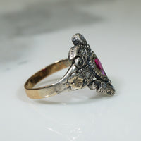 Silver and Gold Heart Ring Circa 1820