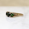 Victorian Revival Green Tourmaline & 9ct Gold Ring 
