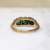 Victorian Revival Green Tourmaline & 9ct Gold Ring 