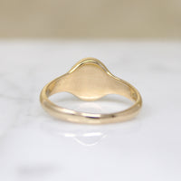 Tiger's Eye in Buttery Gold Signet Ring