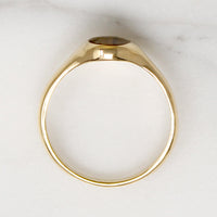 Tiger's Eye in Buttery Gold Signet Ring