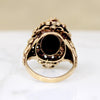 Dramatic 1960s Gothic Revival Onyx Ring