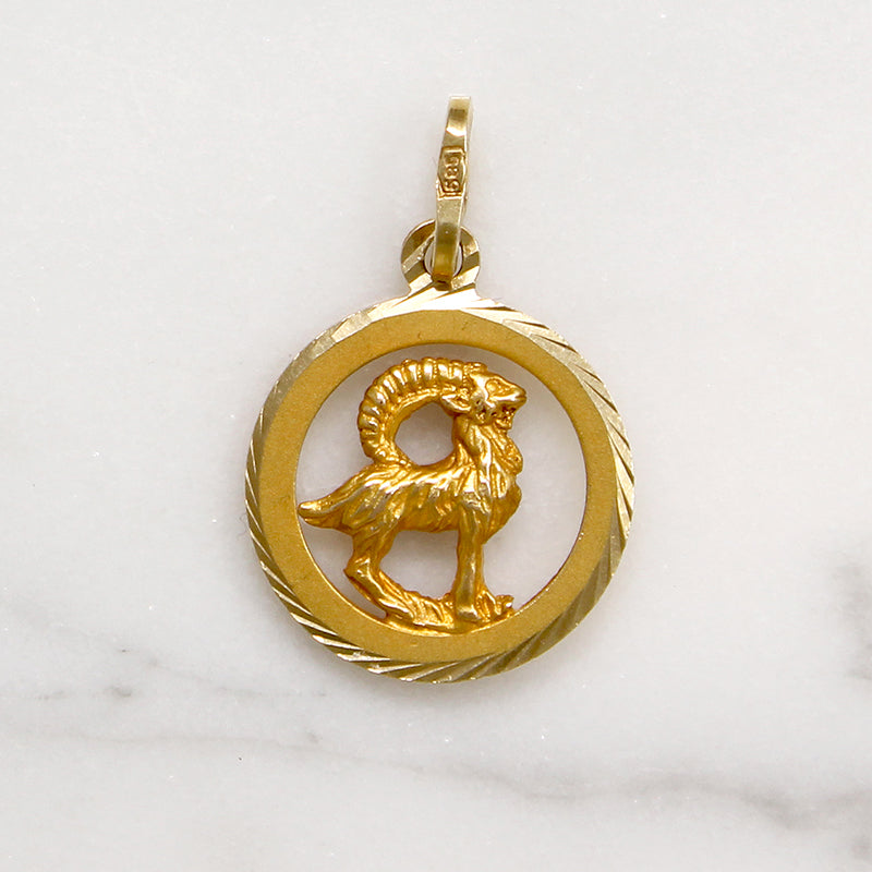 Italian 14k Gold Capricorn Charm
