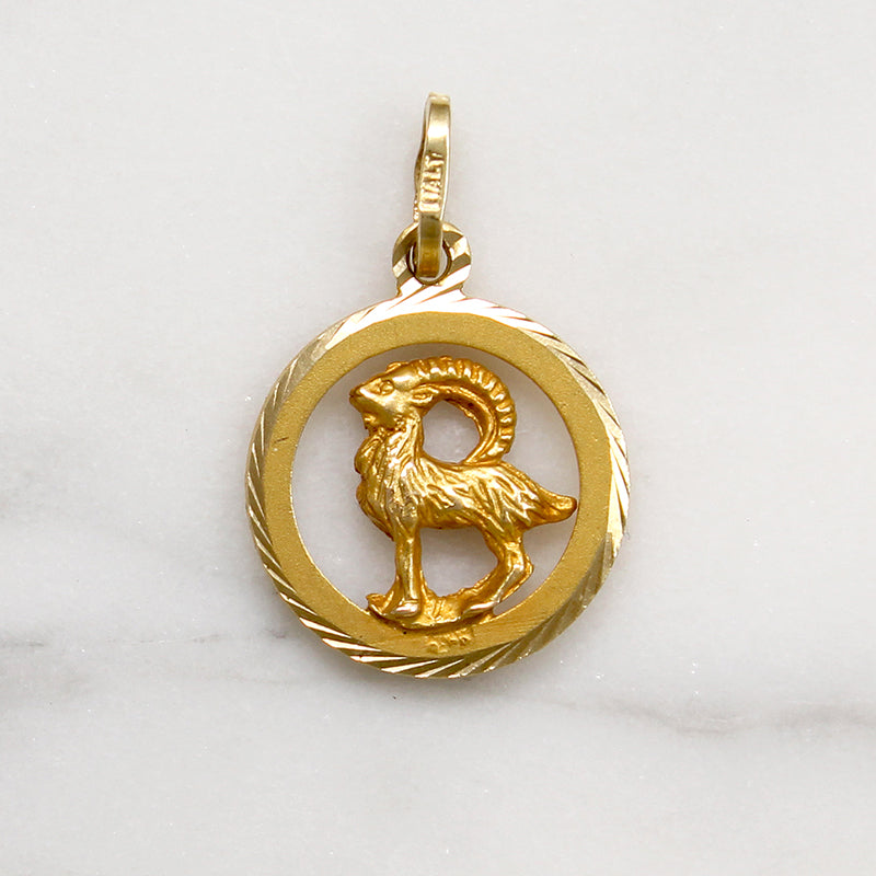 Italian 14k Gold Capricorn Charm