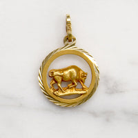Italian 14k Gold Taurus Charm