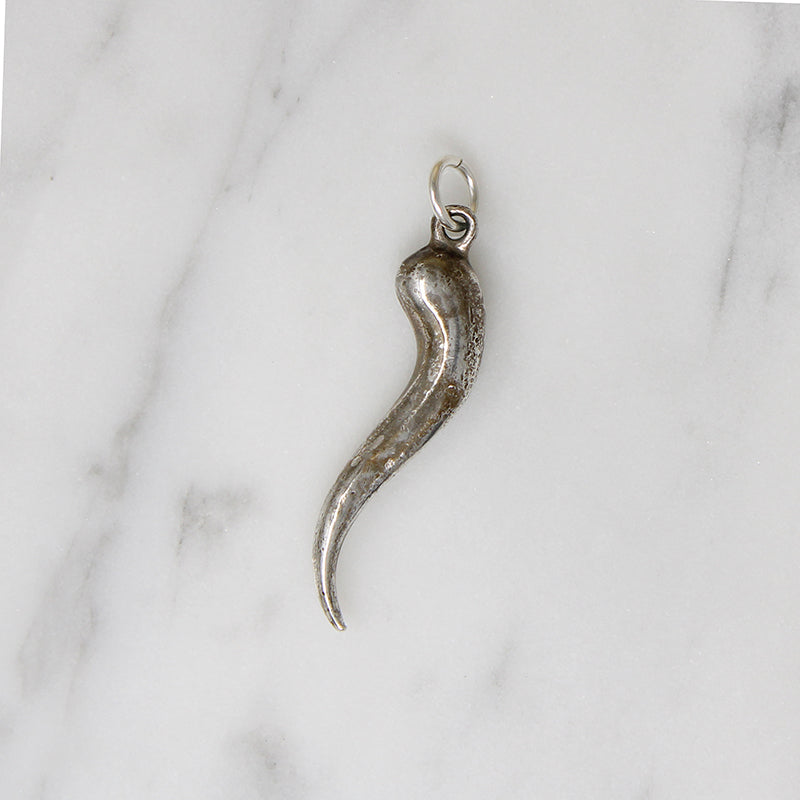 Sterling Italian Horn Cornetto Charm