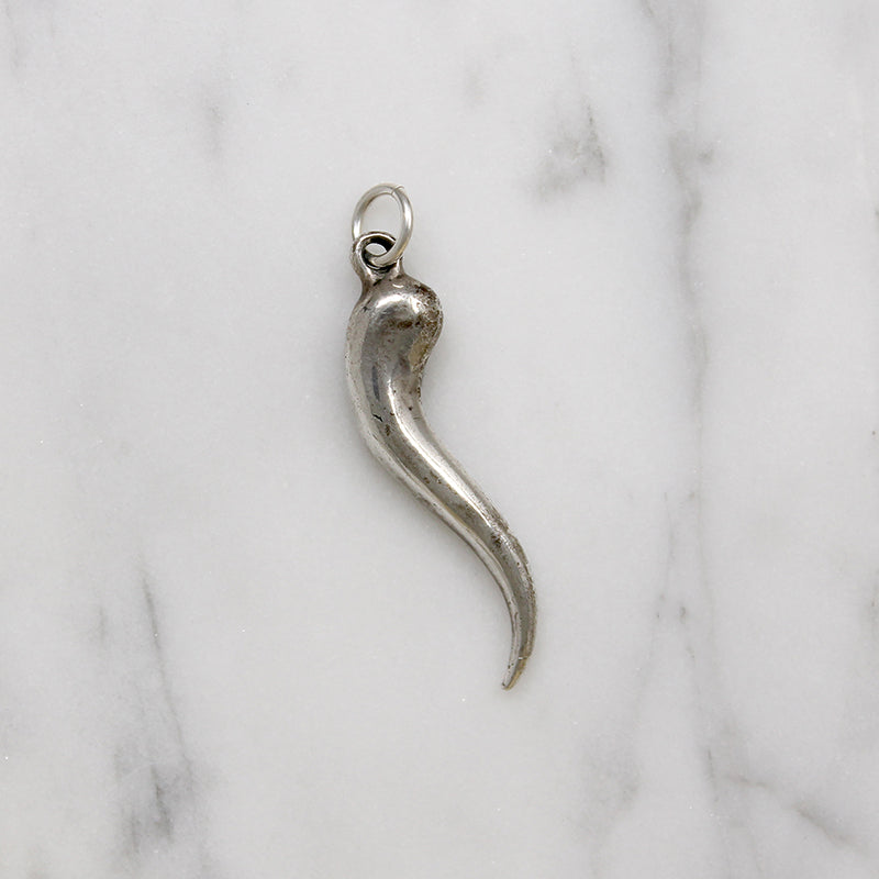 Sterling Italian Horn Cornetto Charm