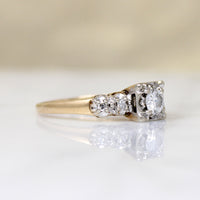 Classic 1940s Two-Tone Gold & Diamond Engagement Ring
