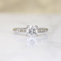 Dazzling Old Euro Diamond in Timeless Platinum Ring