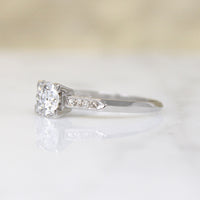 Dazzling Old Euro Diamond in Timeless Platinum Ring