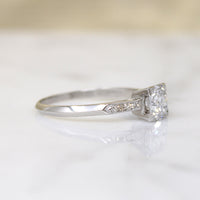 Dazzling Old Euro Diamond in Timeless Platinum Ring