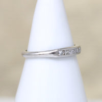 Slender Channel-Set Diamond Platinum Band