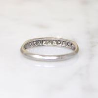 Slender Channel-Set Diamond Platinum Band