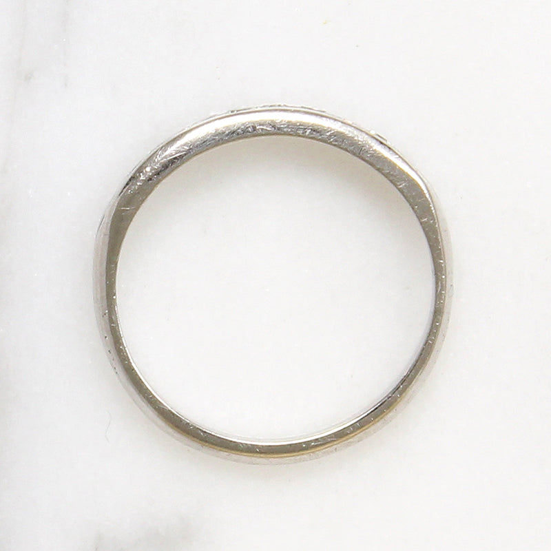 Slender Channel-Set Diamond Platinum Band