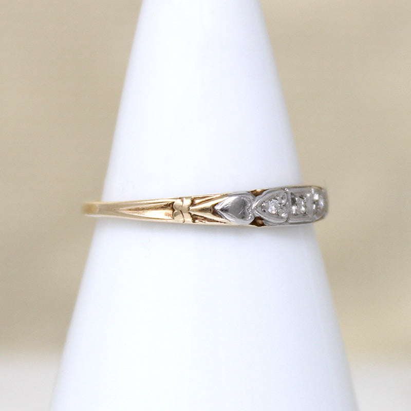 Sweet Heart Two-Tone Diamond Band