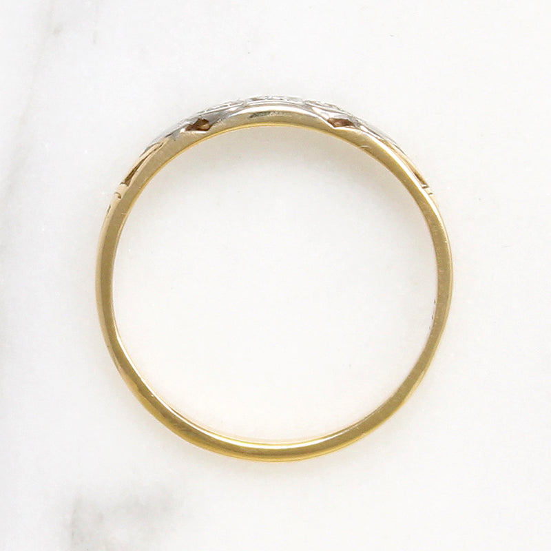 Sweet Heart Two-Tone Diamond Band