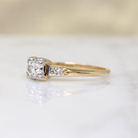 Particularly Pretty Diamond & Two-Tone Gold Engagement Ring