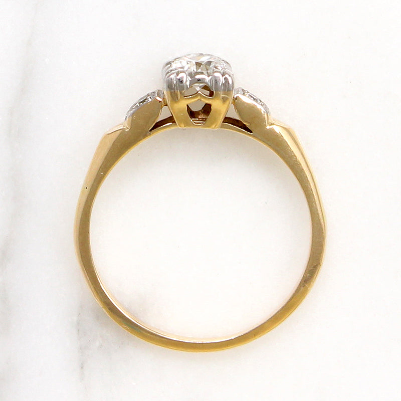 Particularly Pretty Diamond & Two-Tone Gold Engagement Ring