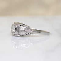 Old European Cut Diamond in 18k White Gold Jabel Ring