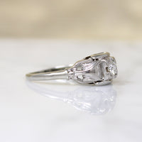 Old European Cut Diamond in 18k White Gold Jabel Ring
