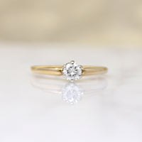 Mid Century .25ct Diamond Solitaire Engagement Ring
