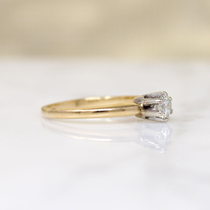 Mid Century .25ct Diamond Solitaire Engagement Ring