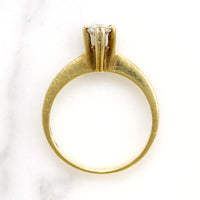 Modernist .20ct Diamond & Gold Solitaire Ring