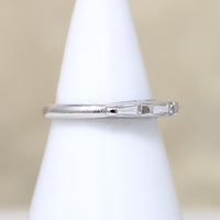 Chic Baguette Diamond & Platinum Wedding Band