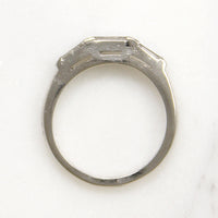 Chic Baguette Diamond & Platinum Wedding Band