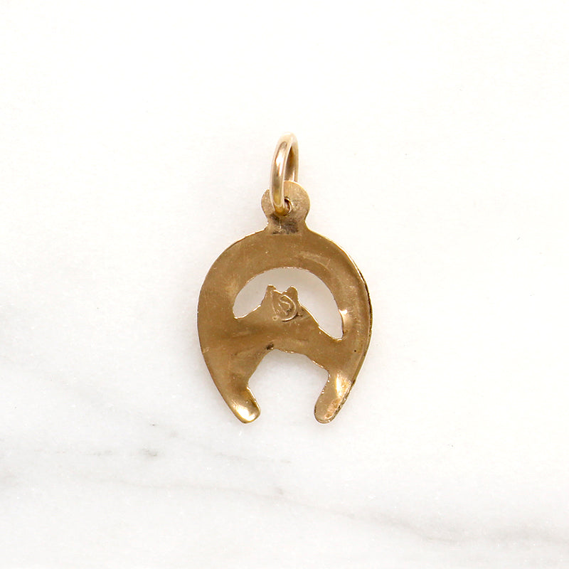 Lucky Little Horse & Shoe 14k Gold Charm
