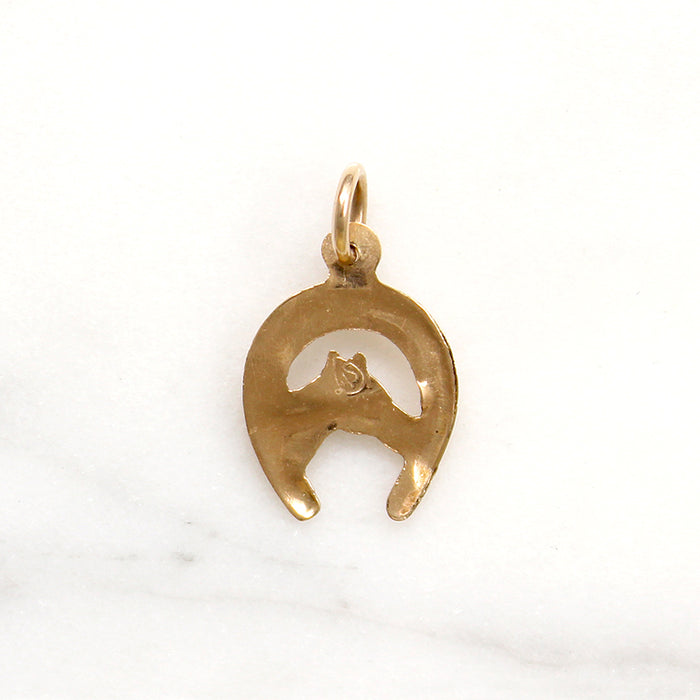 Lucky Little Horse & Shoe 14k Gold Charm