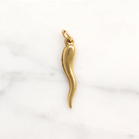 Vintage 14k Gold Italian Horn Charm