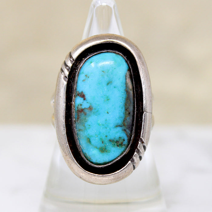 Dramatic Turquoise in Sterling Silver Ring