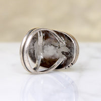 Dramatic Turquoise in Sterling Silver Ring