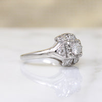 Unusual 1930s Platinum & Diamond Ring
