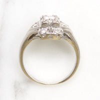 Unusual 1930s Platinum & Diamond Ring