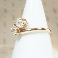 19th Century Toi et Moi Ring with Old Mine Diamonds