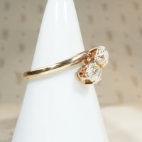 19th Century Toi et Moi Ring with Old Mine Diamonds