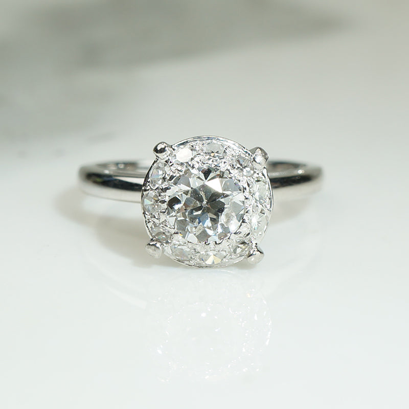 Sparkling Platinum OEC Diamond Solitaire