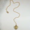 Sweetest Little Floral Engraved Heart Locket