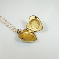 Sweetest Little Floral Engraved Heart Locket